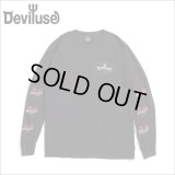 Deviluse デビルユース Round Logo L/S Tシャツ WASHED BLACK