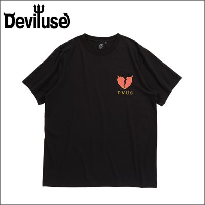 画像1: Deviluse デビルユース Heartaches Tシャツ BLACK
