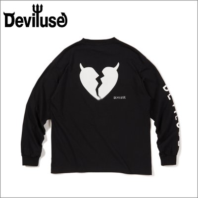 画像1: Deviluse デビルユース Stencil L/S Tシャツ BLACK