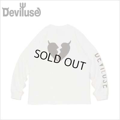 画像1: Deviluse デビルユース Stencil L/S Tシャツ WHITE