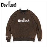 【送料無料】Deviluse デビルユース Logo クルーネックスウェット BLACK