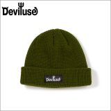 Deviluse デビルユース Logo ビーニー OLIVE