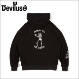 【送料無料】Deviluse デビルユース Bone to be free P/Oパーカー BLACK