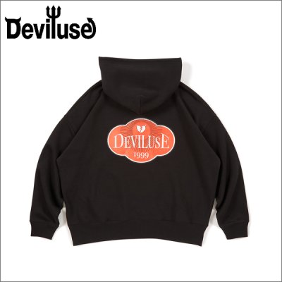 画像1: 【送料無料】Deviluse デビルユース Rising P/Oパーカー BLACK