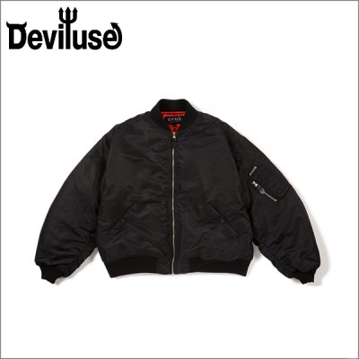 画像1: 【送料無料】Deviluse デビルユース MA-1 BLACK