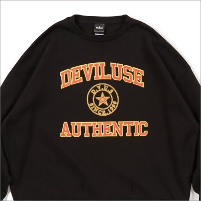 画像3: 【送料無料】Deviluse デビルユース Authentic クルーネックスウェット BLACK