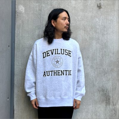 画像2: 【送料無料】Deviluse デビルユース Authentic クルーネックスウェット ASH