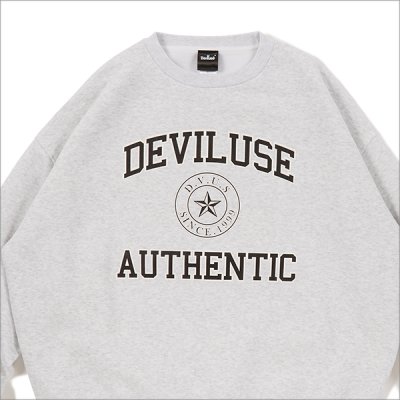 画像3: 【送料無料】Deviluse デビルユース Authentic クルーネックスウェット ASH