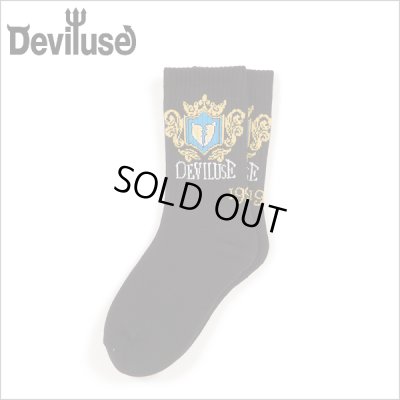 画像1: Deviluse デビルユース Emblem Socks BLACK