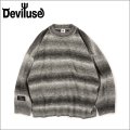 【送料無料】Deviluse デビルユース Border Knit Crewneck BLACK