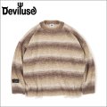 【送料無料】Deviluse デビルユース Border Knit Crewneck BROWN