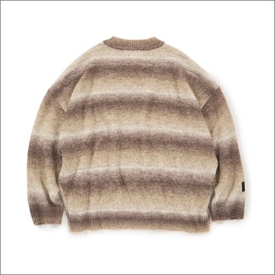 画像2: 【送料無料】Deviluse デビルユース Border Knit Crewneck BROWN