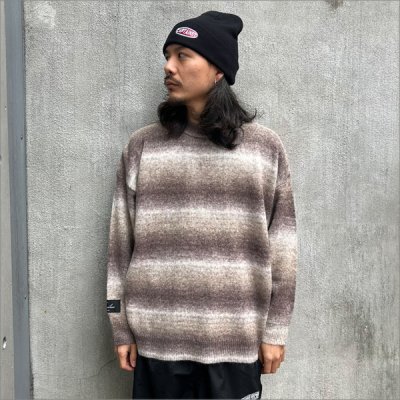 画像3: 【送料無料】Deviluse デビルユース Border Knit Crewneck BROWN