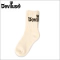 Deviluse デビルユース Logo Socks NATURAL