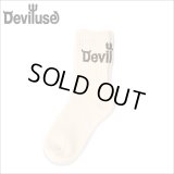 Deviluse デビルユース Logo Socks NATURAL