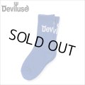 Deviluse デビルユース Logo Socks BLUE