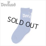 Deviluse デビルユース Logo Socks BLUE