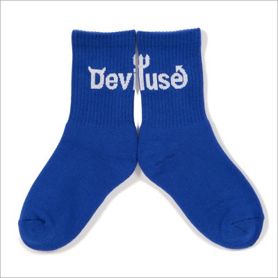 画像2: Deviluse デビルユース Logo Socks BLUE