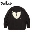 【送料無料】Deviluse デビルユース Heartaches Knit Crewneck BLACK