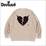 【送料無料】Deviluse デビルユース Heartaches Knit Crewneck OATMEAL