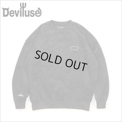 画像1: 【送料無料】Deviluse デビルユース Blank Logo クルーネックスウェット BLACK