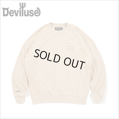 画像1: 【送料無料】Deviluse デビルユース Blank Logo クルーネックスウェット SAND