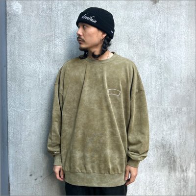 画像3: 【送料無料】Deviluse デビルユース Blank Logo クルーネックスウェット OLIVE