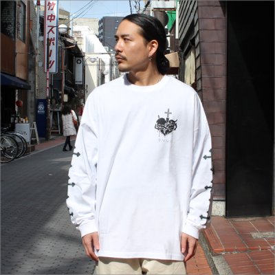 画像3: Deviluse デビルユース Sacred Heart L/S Tシャツ WHITE