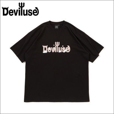 画像1: Deviluse デビルユース Foaming Logo Tシャツ BLACK