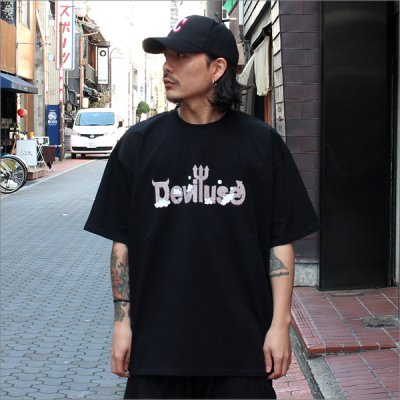 画像2: Deviluse デビルユース Foaming Logo Tシャツ BLACK