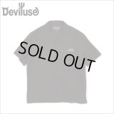 【送料無料】Deviluse デビルユース Leopard Open Collar S/Sシャツ BLACK