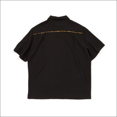 画像2: 【送料無料】Deviluse デビルユース Leopard Open Collar S/Sシャツ BLACK