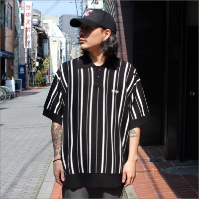 画像3: 【送料無料】Deviluse デビルユース Stripe Polo BLACK