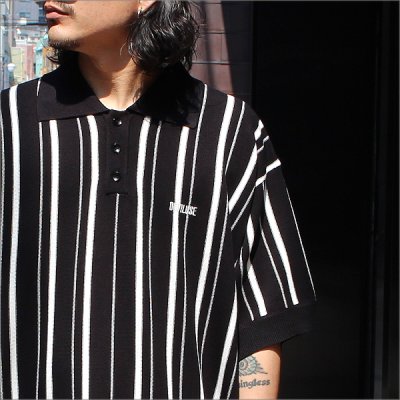 画像4: 【送料無料】Deviluse デビルユース Stripe Polo BLACK