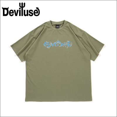 画像1: Deviluse デビルユース Faint Tシャツ OLIVE