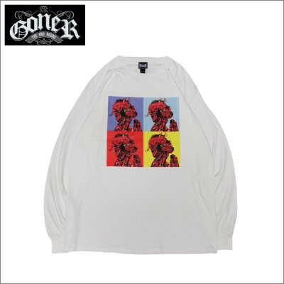 画像1: GoneR ゴナー Rose Jesus L/S Tシャツ WHITE