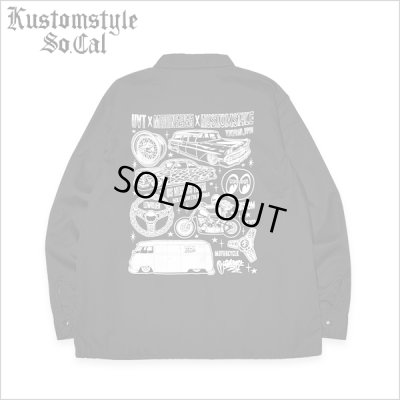 画像1: 【送料無料】KUSTOMSTYLExMOONEYESxUSVERSUSTHEM COLLABORATION コーチJKT BLACK