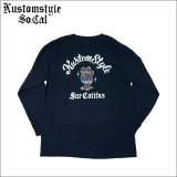 KustomStyle カスタムスタイル CACTUS SUR CALIFAS L/S Tシャツ NAVY