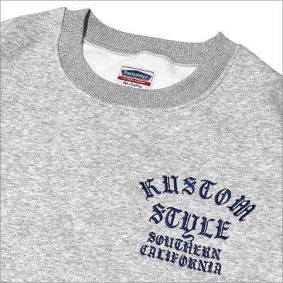 画像5: 【送料無料】KustomStyle カスタムスタイル SHADES クルーネックスウェット ASH GRAY