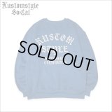 【送料無料】KustomStyle カスタムスタイル SHADES クルーネックスウェット BLUE