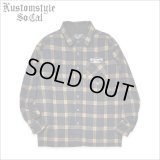 【送料無料】KustomStyle カスタムスタイル SUPREME QUALITY '24 CHECK L/Sシャツ BLACK/TAN