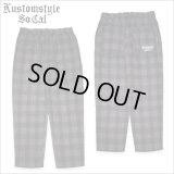 【送料無料】KustomStyle カスタムスタイル SUPREME QUALITY '24 CHECK パンツ BLACK/WINE RED