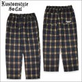 【送料無料】KustomStyle カスタムスタイル SUPREME QUALITY '24 CHECK パンツ BLACK/TAN