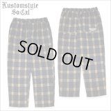 【送料無料】KustomStyle カスタムスタイル SUPREME QUALITY '24 CHECK パンツ BLACK/TAN