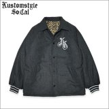 【送料無料】KustomStyle カスタムスタイル PLAQUE CAR CLUB JKT CHARCOAL