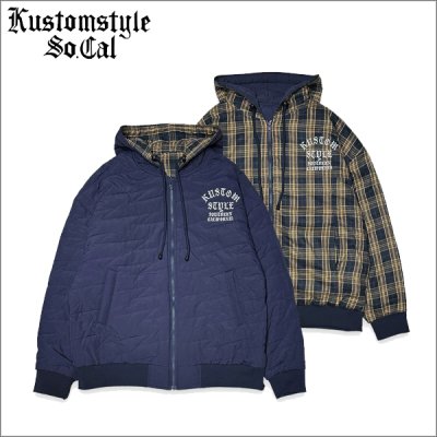 画像1: 【送料無料】KustomStyle カスタムスタイル SHADES リバーシブルJKT NAVY