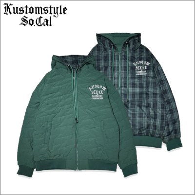 画像1: 【送料無料】KustomStyle カスタムスタイル SHADES リバーシブルJKT GREEN