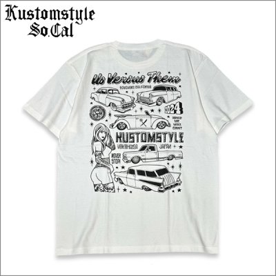 画像1: KUSTOMSTYLExUSVERSUSTHEM COLLABORATION Tシャツ WHITE