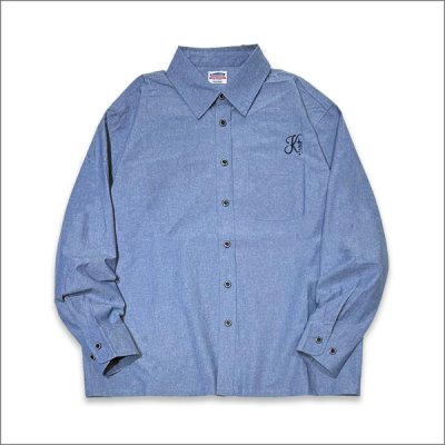 画像2: 【送料無料】KustomStyle カスタムスタイル STARLITE L/Sワークシャツ CHAMBRAY