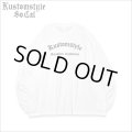 KustomStyle カスタムスタイル OLDENGLISH OUTLINE L/S Tシャツ WHITE